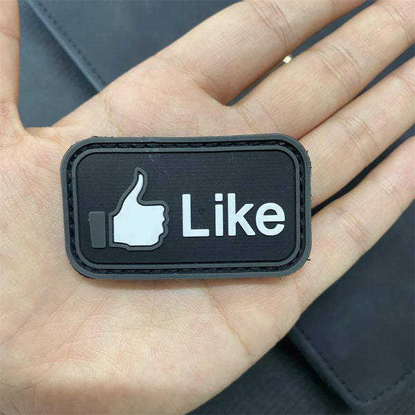 Like Button 'Logo' PVC Rubber Velcro Patch