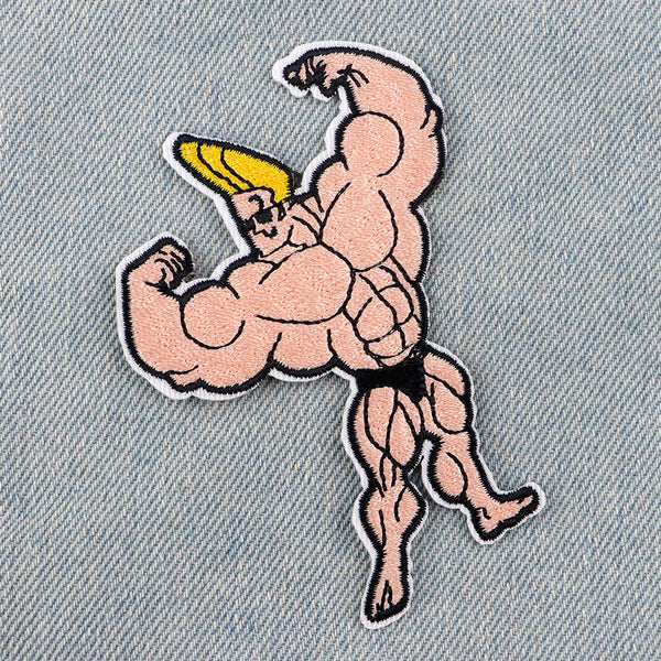 Johnny Bravo 'Flexing Muscles' Embroidered Patch