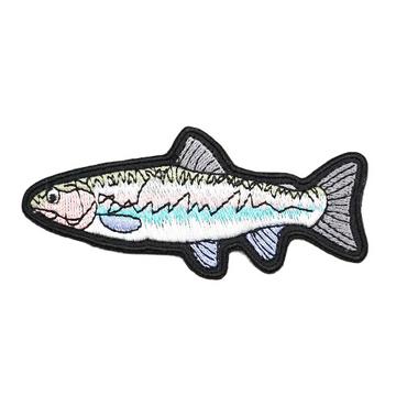 Trout Fish Embroidered Velcro Patch