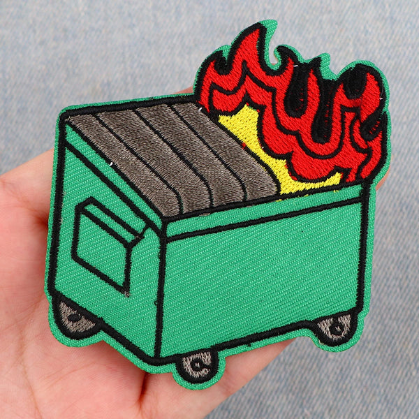 Dumpster Fire Embroidered Patch