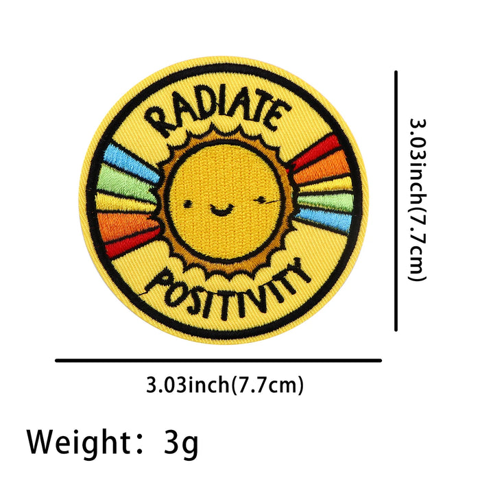 Sunshine ‘Radiate Positivity' Embroidered Patch