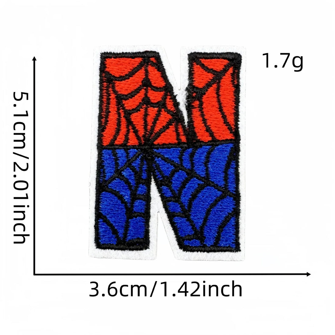 Spider-Man Letter 'Letter N' Embroidered Patch
