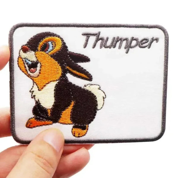 Bambi 'Thumper | Square' Embroidered Velcro Patch