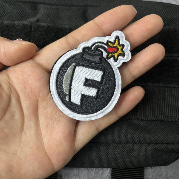 Funny 'F Bomb' Embroidered Velcro Patch