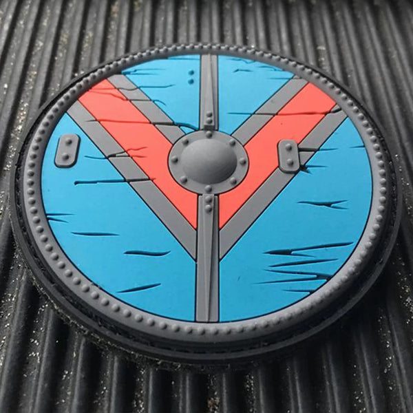 Viking 'Warrior Woman Shield' PVC Rubber Velcro Patch