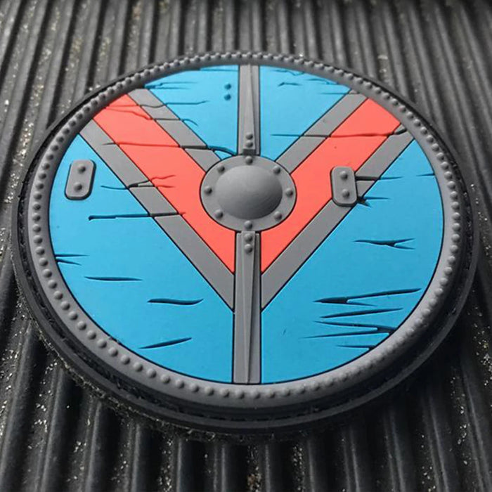 Viking 'Warrior Woman Shield' PVC Rubber Velcro Patch