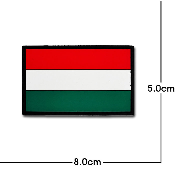 Hungary Flag PVC Rubber Velcro Patch