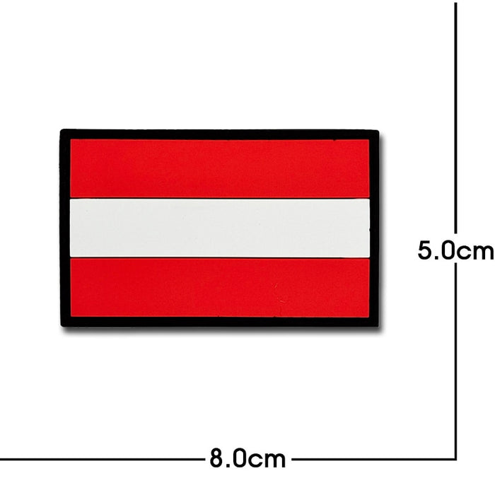 Austria Flag PVC Rubber Velcro Patch