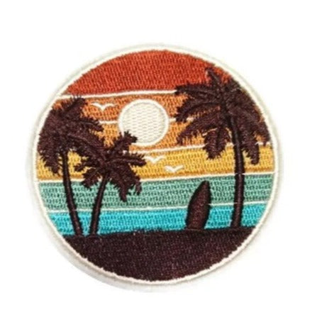 Travel 'Beach and Sunset' Embroidered Patch