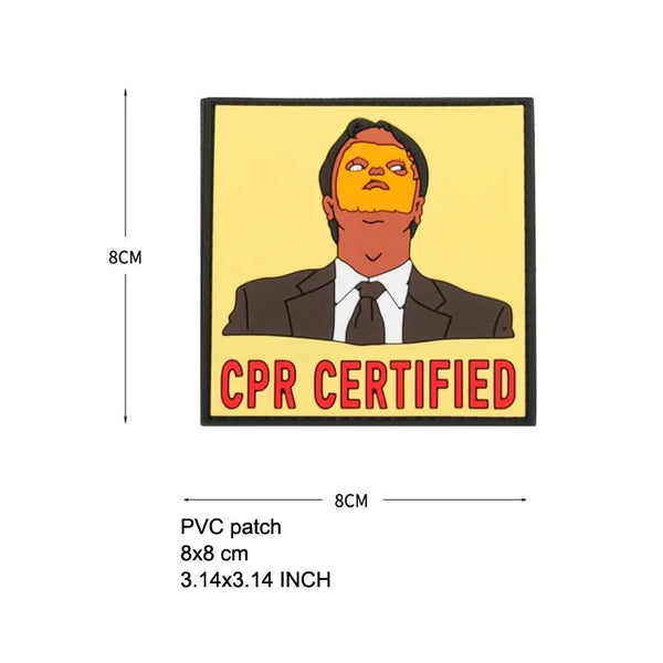 The Office ‘Dwight | CPR Certified' PVC Rubber Velcro Patch