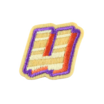 Cute Letter U 'Colorful' Embroidered Patch