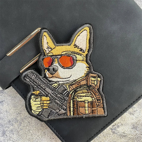 Tactical Dog 'Sunglasses' Embroidered Velcro Patch