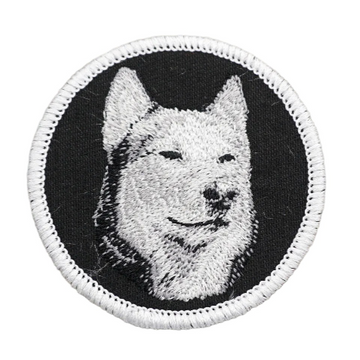 Siberian Husky 'Head | Round' Embroidered Velcro Patch