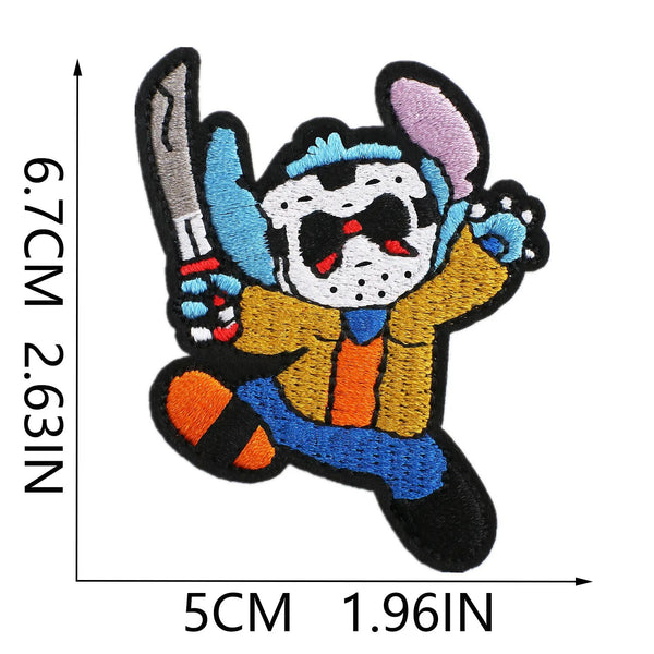 Stitch x Jason Voorhees Embroidered Patch