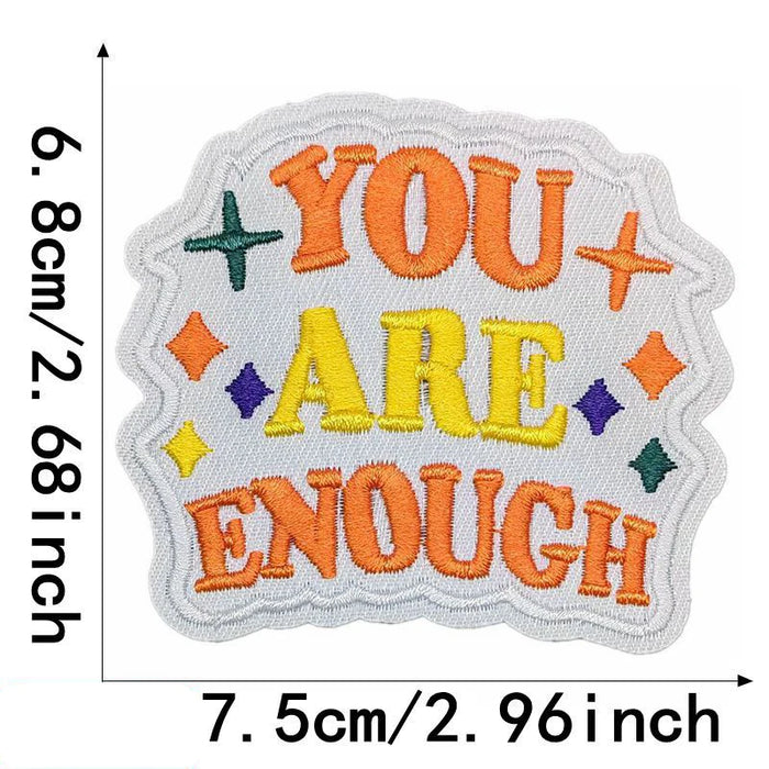 Quote 'You Are Enough' Embroidered Patch