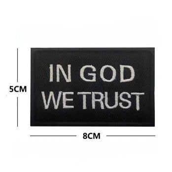 Religious 'In God We Trust | Square' Embroidered Velcro Patch