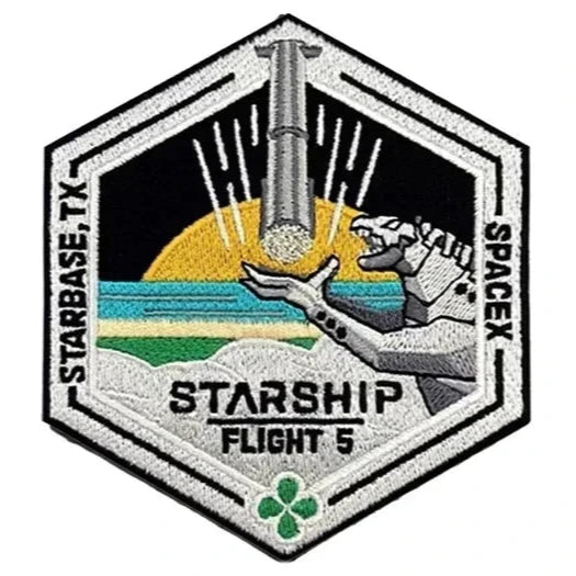 SpaceX 'Starship Flight Test 5' Embroidered Velcro Patch
