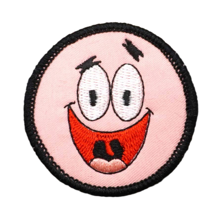 SpongeBob 'Patrick Star | Round Face' Embroidered Velcro Patch