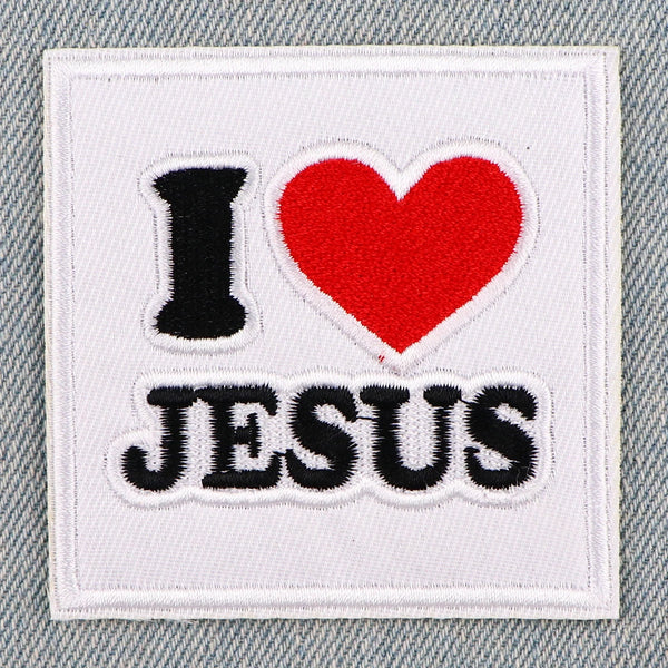 I Love Jesus 'Square' Embroidered Patch