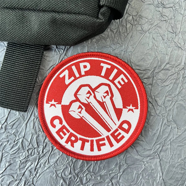 Student Certificate ‘Zip Tie Certified’ Embroidered Velcro Patch