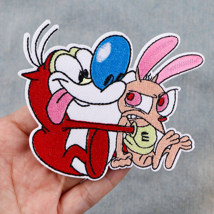 The Ren & Stimpy Show 'Sitting' Embroidered Patch