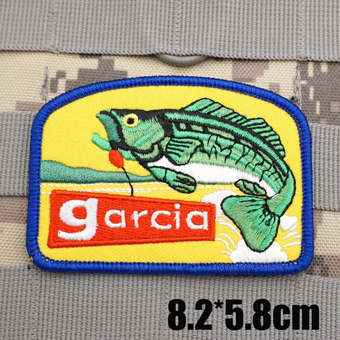 Bass Fish 'Garcia' Embroidered Velcro Patch