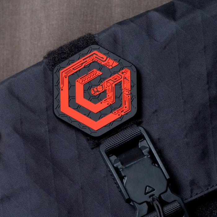 Cool 'Hexagon Mechanical G' PVC Rubber Velcro Patch
