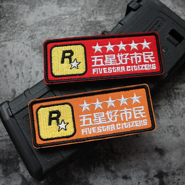 Rockstar Games 'Five Star Citizens' Embroidered Velcro Patch