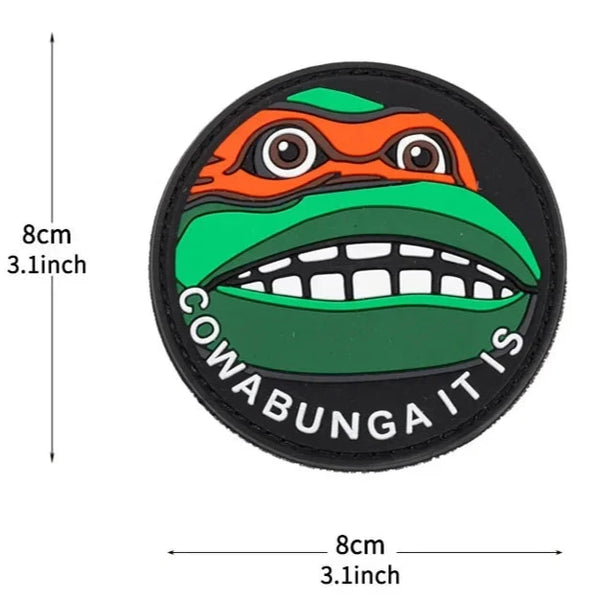 Teenage Mutant Ninja Turtles 'Cowabunga It Is' PVC Rubber Velcro Patch