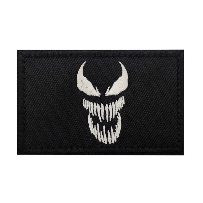 Venom Skull Embroidered Velcro Patch