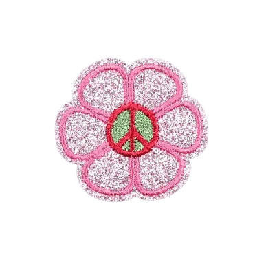 Cute 'Peace Flower' Embroidered Patch