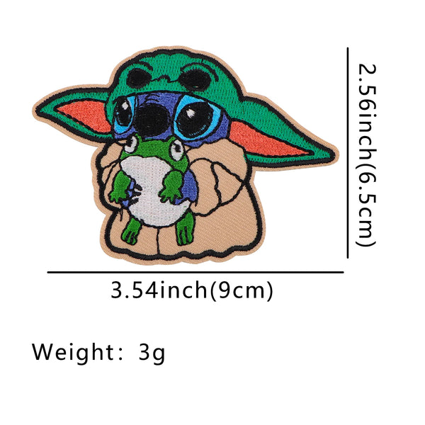 Stitch x Baby Yoda Embroidered Patch