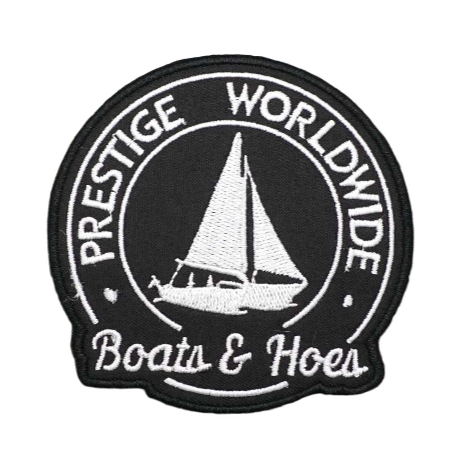 Step Brothers 'Prestige Worldwide | Boats and Hoes' Embroidered Velcro Patch