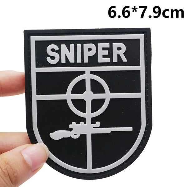 Military Tactical 'Sniper | Crosshair Target And Gun' PVC Rubber Patch