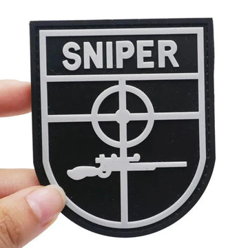 Military Tactical 'Sniper | Crosshair Target And Gun 1.0' PVC Rubber Velcro Patch