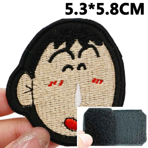 Crayon Shin Chan 'Bo-chan | Head' Embroidered Velcro Patch