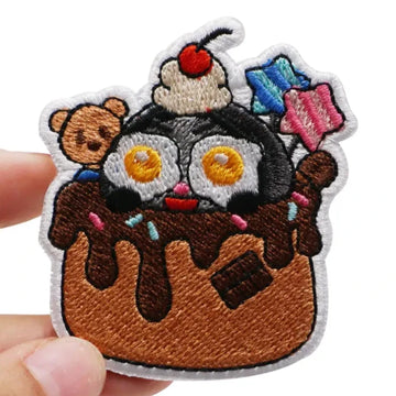 Cute Cake Man Embroidered Patch