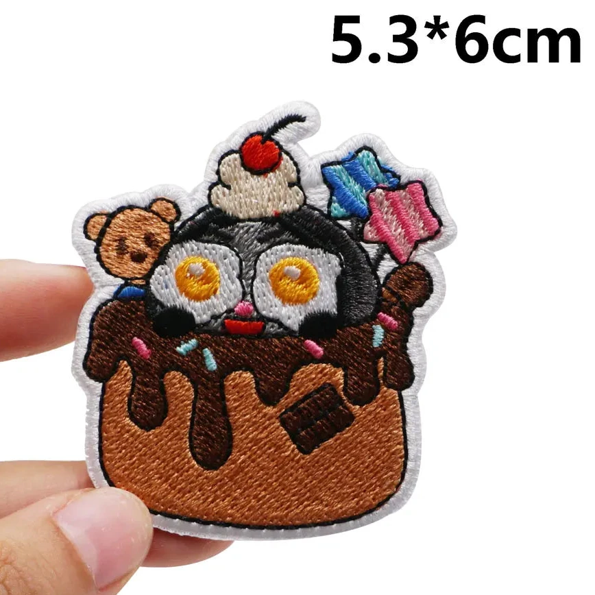 Cute Cake Man Embroidered Patch
