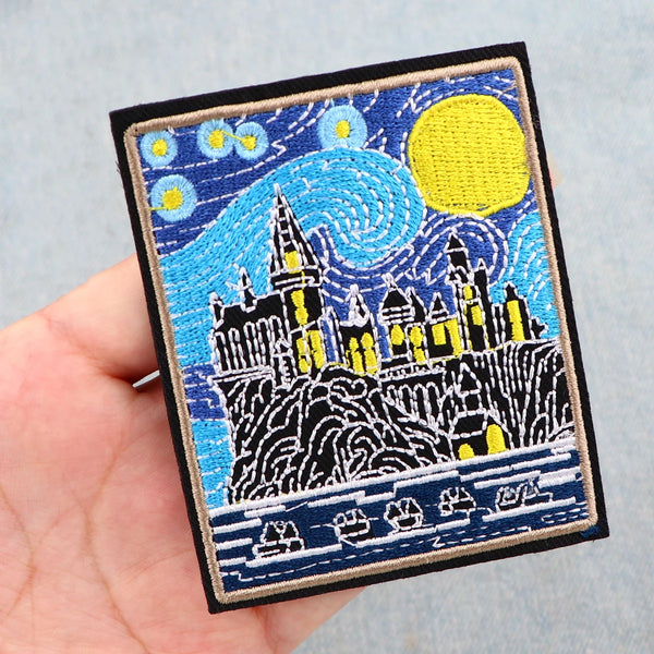 Van Gogh 'Starry Night Castle' Embroidered Patch