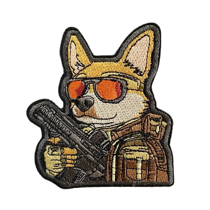 Tactical Dog 'Sunglasses' Embroidered Velcro Patch