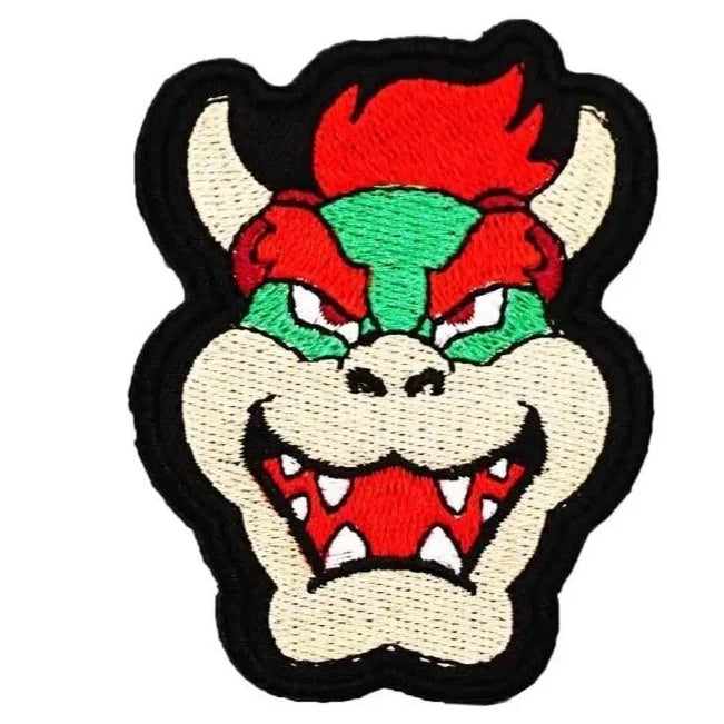Super Mario Bros. 'Bowser | Head' Embroidered Velcro Patch