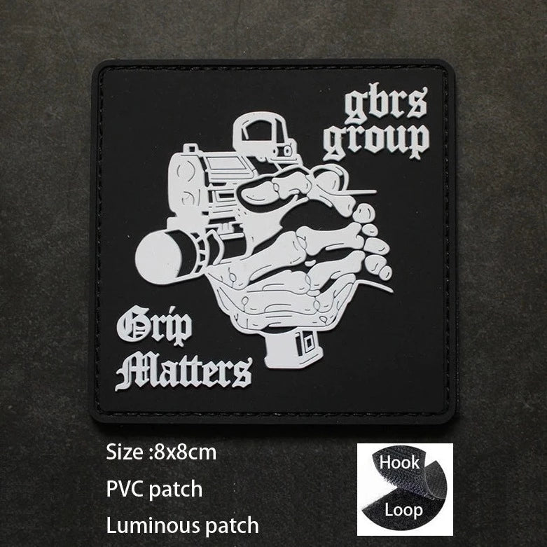 Cool 'Grip Matters | Gbrs Group' PVC Rubber Velcro Patch