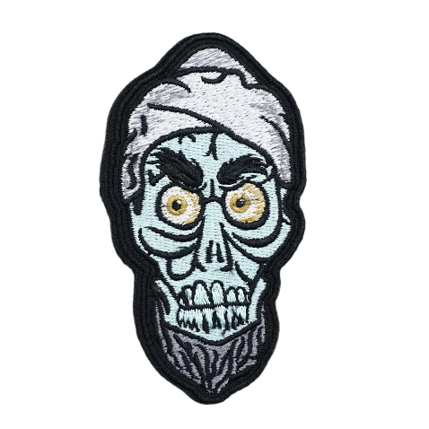 Skull 'Zombie Head' Embroidered Velcro Patch