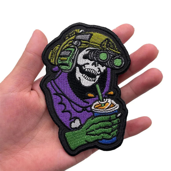 Tactical Skull 'Watching' Embroidered Patch