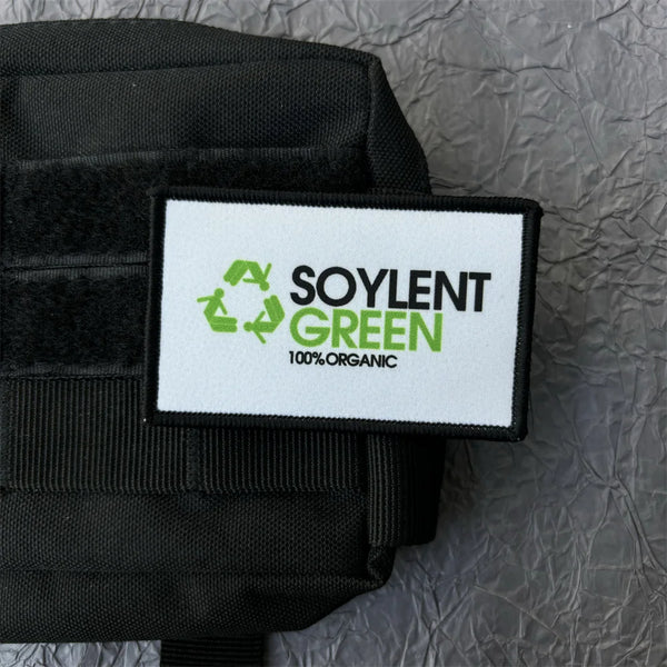 Cool 'Soylent Green 100% Organic Logo' Embroidered Velcro Patch