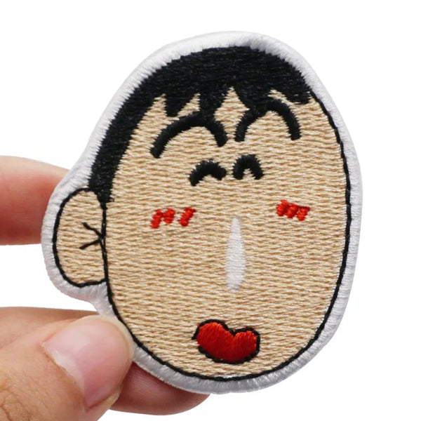 Crayon Shin Chan 'Bo-chan | Head' Embroidered Velcro Patch