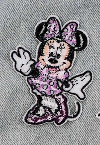 Minnie Mouse 'Surprised' Embroidered Patch