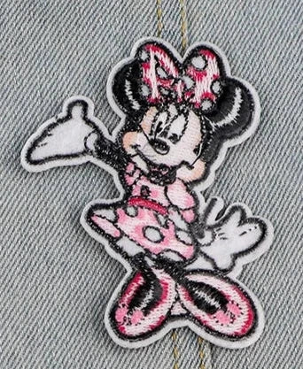 Minnie Mouse 'Excited' Embroidered Patch