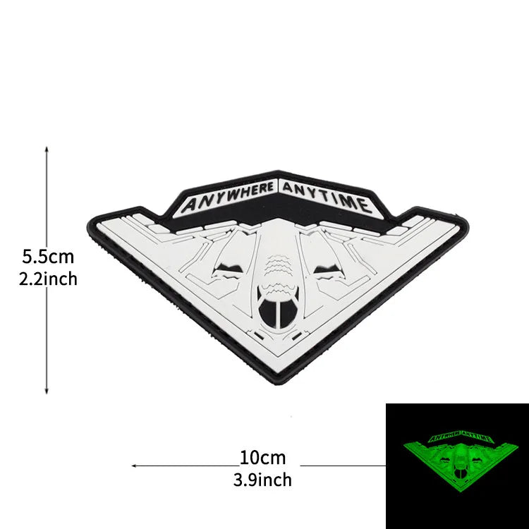 Northrop B-2 Spirit 'Anywhere Anytime | Luminous' PVC Rubber Velcro Patch