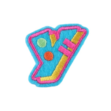 Cute Letter Y 'Colorful' Embroidered Patch